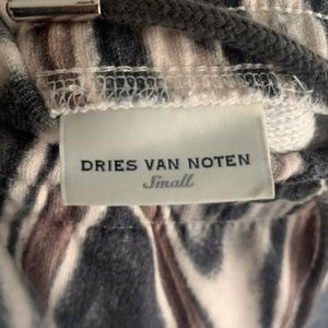 Dries van Noten Pants beige gray black print.